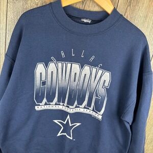 NFL Dallas Cowboys Vintage 1994 Crewneck Sweatshirt Navy Blue Adult Size Medium